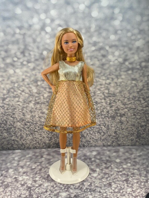 barbie fashionista gold dress Go #1222: Vintage Barbie's Cousin Francie's Fashion Old Size