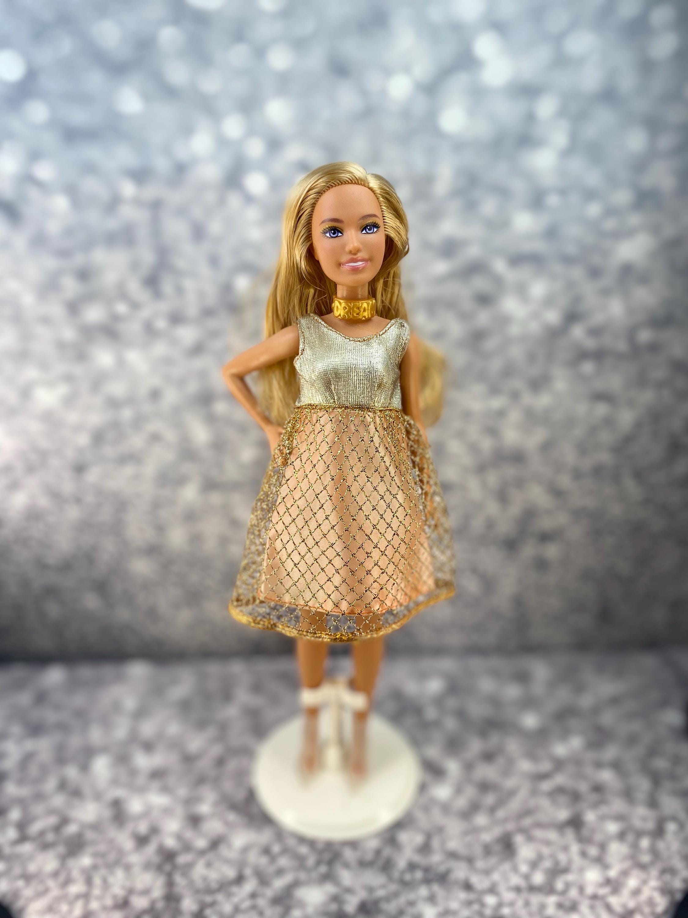 barbie the look gold dress doll Go #1222: Vintage Barbie's Cousin Francie's Fashion gold barbie logo