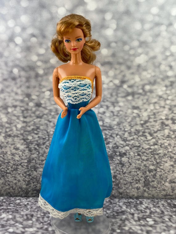 blue and white barbie dress Sequined Blue and White Barbie Dress – Enjoy Life with Psoriasis main image 1