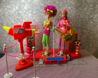 1986 Barbie and the Rockers Video Recording Studio, Rocker Barbie and Diva