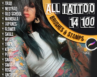 TATTOO >> 14.100+ Best Tattoo Stаmрs | 183 Tattoo Sets for iPad | Must Have For Tattooers | tattoo brushes & Stаmрs - ALL BUNDLE