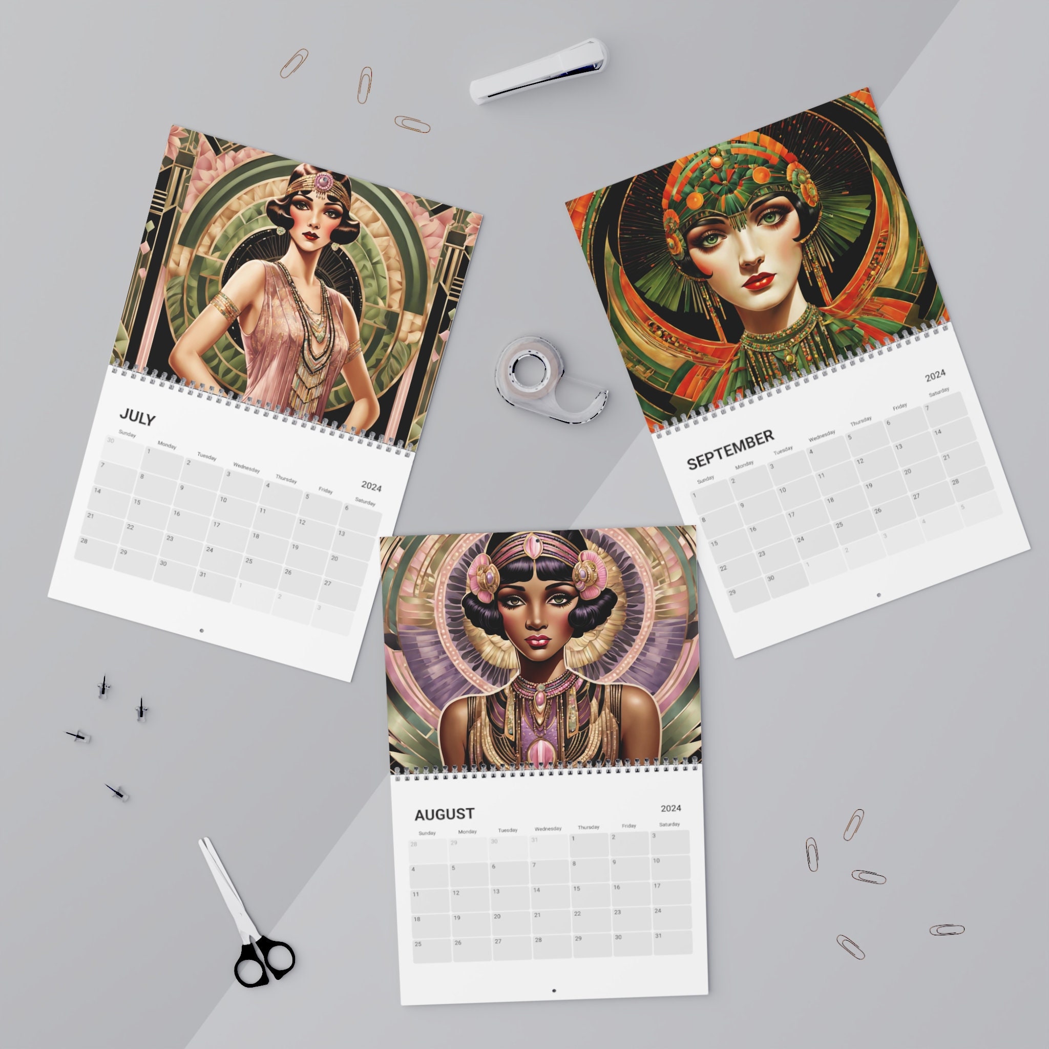 2024 Calendar 1920s Flapper Ladies, Vintage Abstract Art, & Art Deco 2024 Calendar 1920s Flapper Ladies, Vintage Abstract Art, & Art Deco