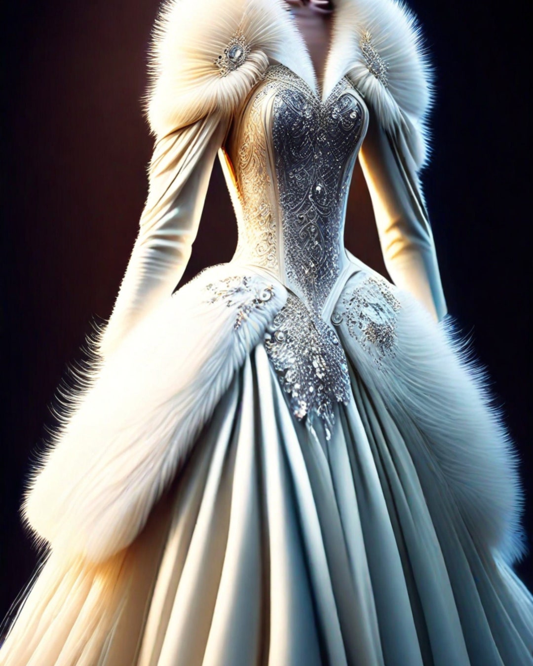 Enchanting Elegance: 8 Ai-generated Printables of Winter Wedding ...