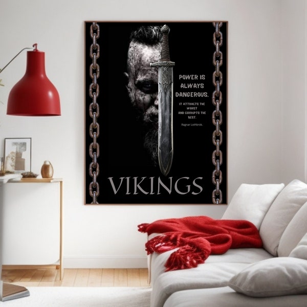 Vikings poster | Ragnar Lothbrok | Digital | Instant download |