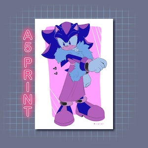 Shadow The Hedgehog z artystycznym dziełem Amy Stampa w formacie A5