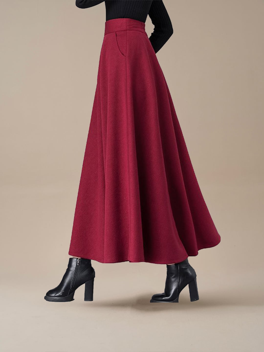 Jupe En Laine Philosophy Di Alberta Ferretti - Taille US 6, Fabriquée En Italie