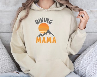 Mountain Mom, Mountain Hoodie, Mountain Mama Hoody, Mountain Shirt, Mom Hiking Shirt, Cute Vintage Mama Hoodie, Sport Mama Hooded Sweatshirt