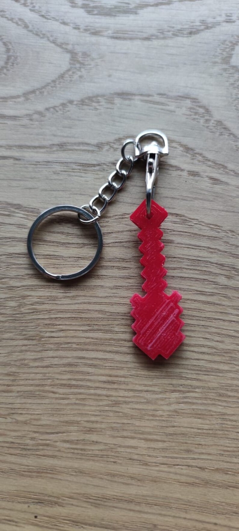 Showel Keychain 3D Shovel Pixel Art Keychain - Etsy