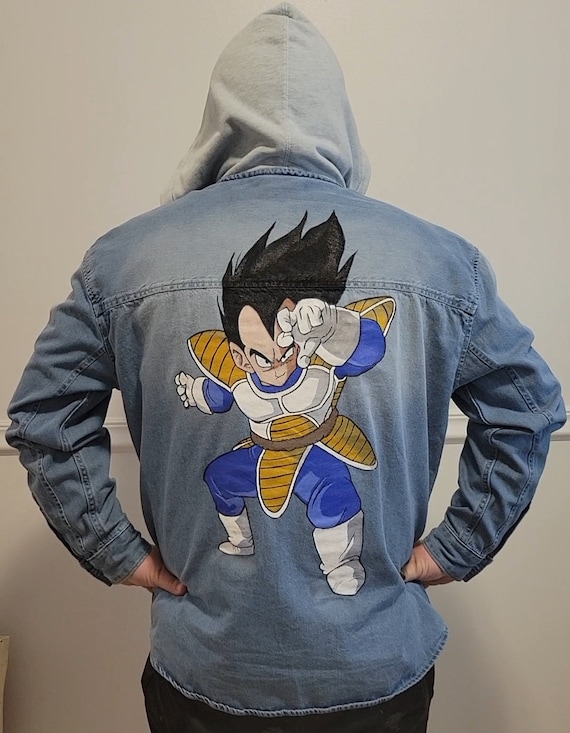 Fandom chaqueta de mezclilla Vegeta pintada a mano España