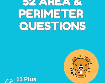Area & perimeter questions • 11 plus exams • printable worksheets • exam practice • instant download • maths worksheets • teacher resources