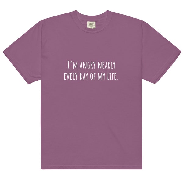 I'm angry nearly every day of my life Little Women Laurie Quote Film by Greta Gerwig Unisex Garment-Dyed Heavyweight Tshirt