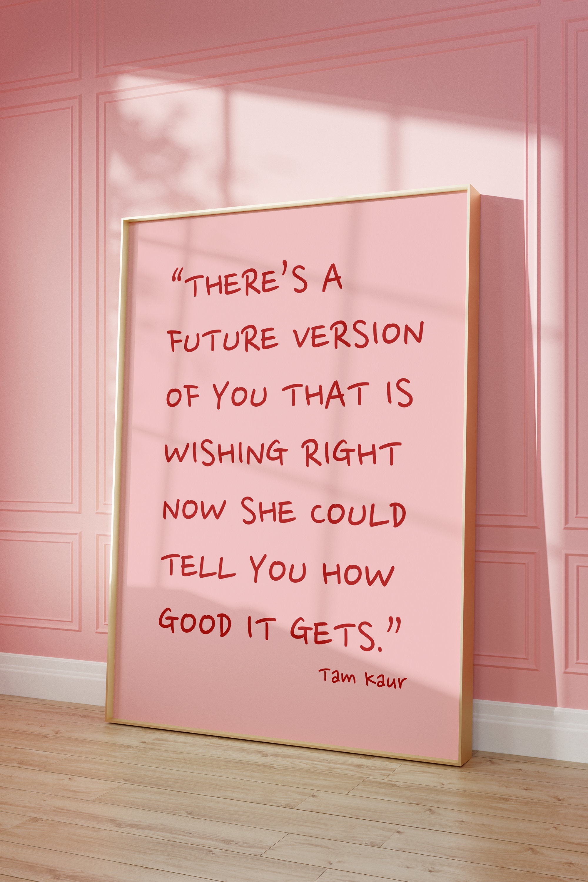 Motivational Quote Wall Art – Pink Printable Poster – Positive ...