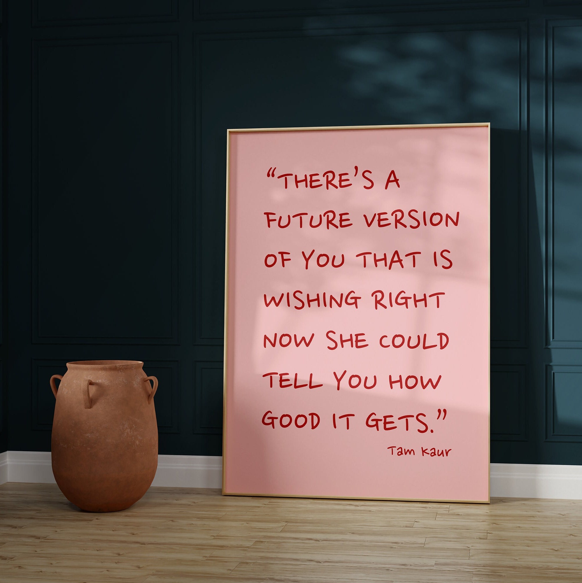 Motivational Quote Wall Art – Pink Printable Poster – Positive ...