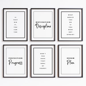6 Printable Motivational Posters Bundle, Positive Mindset Posters, Growth Mindset Poster, Growth Mindset Printable, Positive Mindset Posters