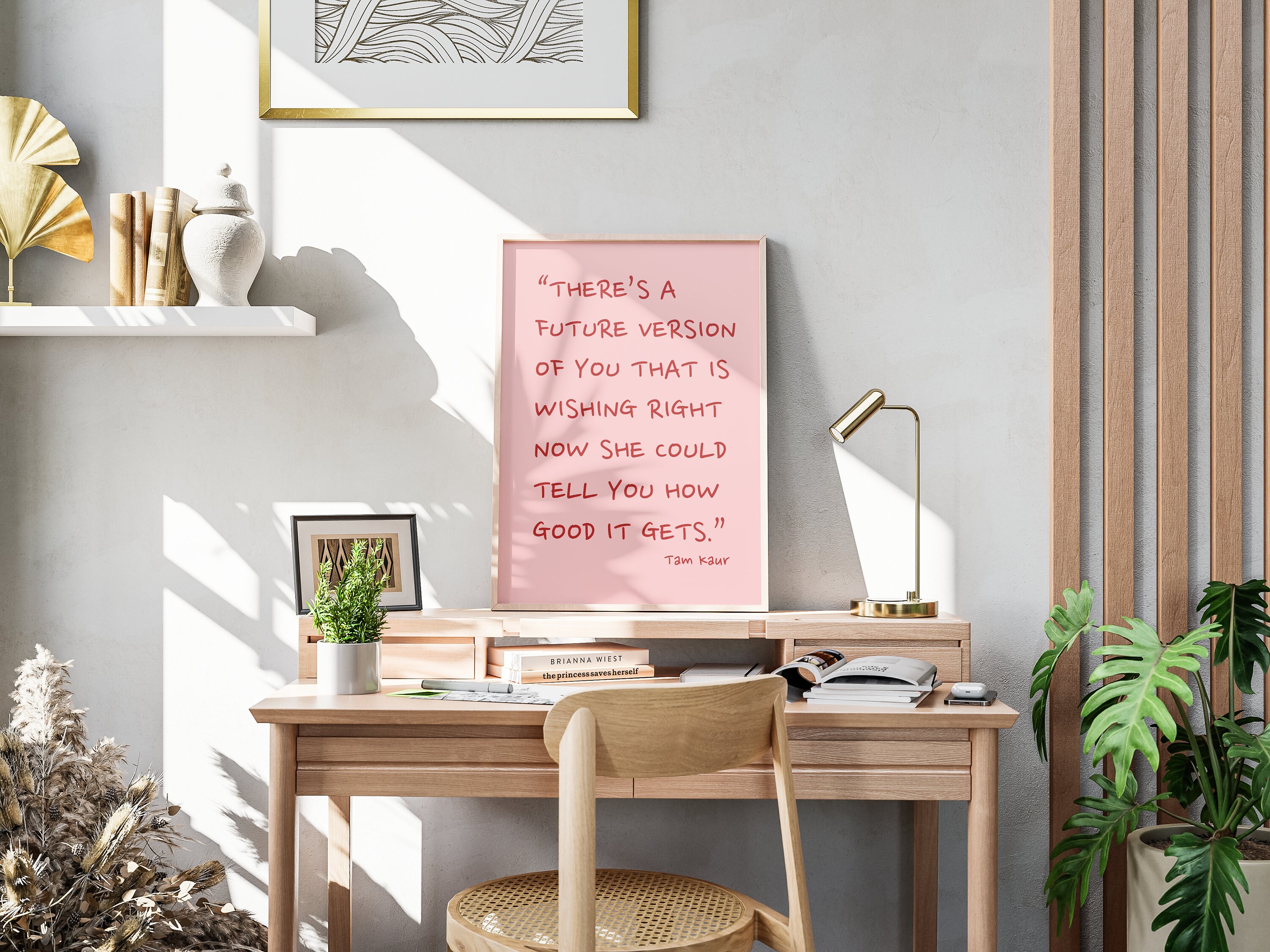 Motivational Quote Wall Art – Pink Printable Poster – Positive ...