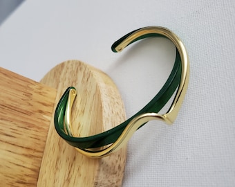 Bracelets de coquillages en acier inoxydable courbé