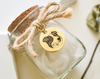 Pet fur Memorial Keepsake Jar for Hair - Cat fur Memorial - Dog Memorial - loss of Pet remembrance - Pet fur Keepsake - Fur urn Memorial