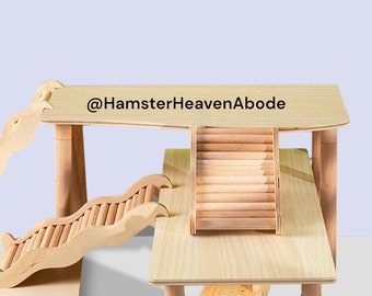 Multi-chamber hamster house two-tier platform for hamsters hamster accessories mouse house hamster toys