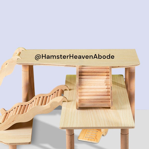 Casa multicámara para hamster, plataforma de dos niveles para hamsters, accesorios de hamster, casa para ratones, juguetes para hamster