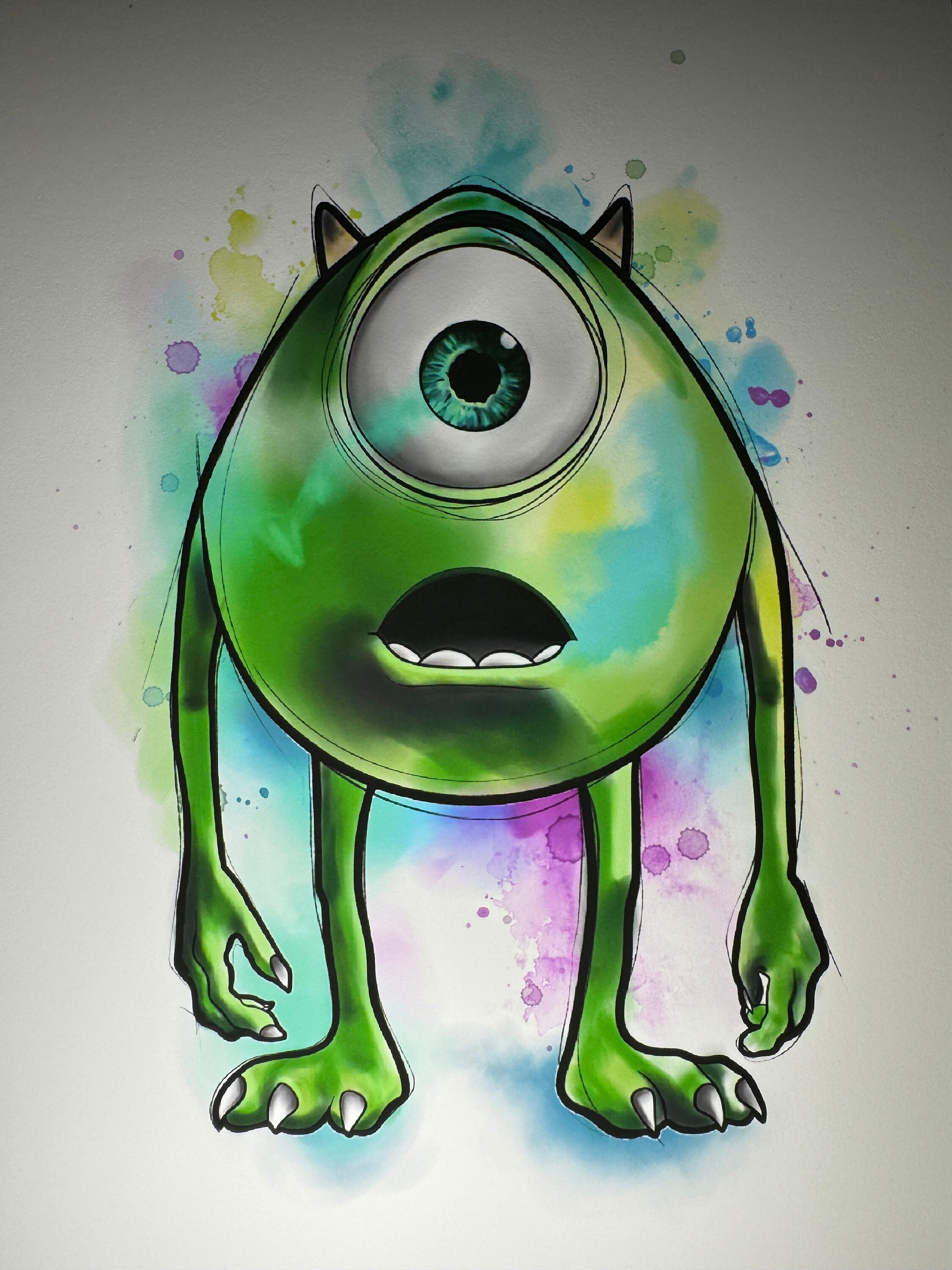 Mike Wazowski, Disney Monsters Inc. Print, image size:2250x3000