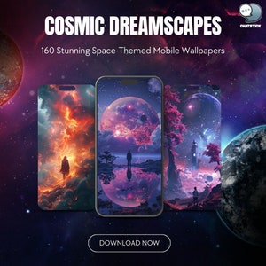 Cosmic Dreamscapes: 160 Space Themed Mobile Wallpapers for iPhone  Android HD Artistic Stars  Galaxies Backgrounds