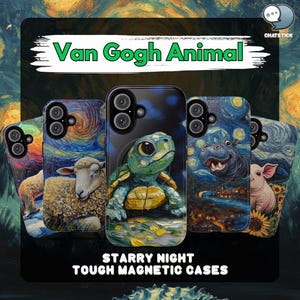 Van Gogh Tough Animal Sternennacht Tough Magnetische Kollektion für Kunstliebhaber - iPhone 16 Pro Max, 15 Plus, 14