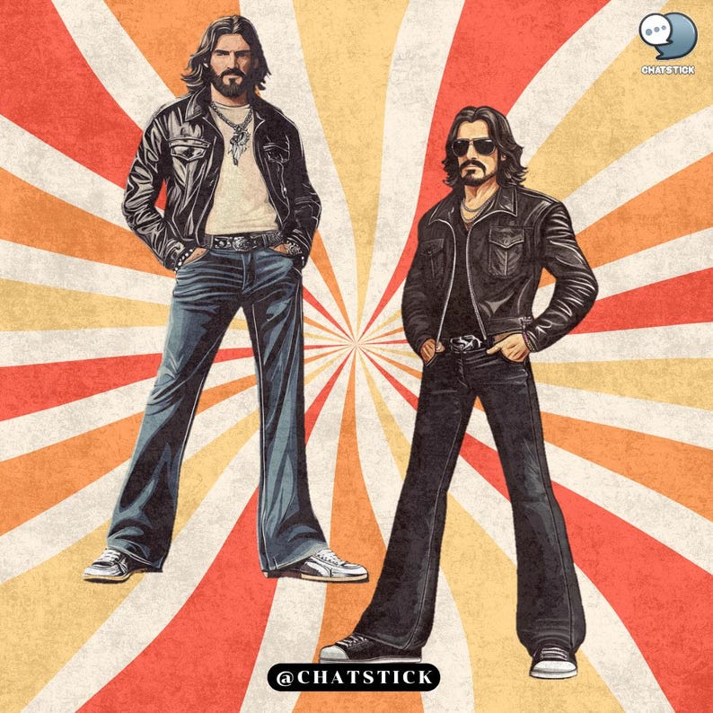Groovy 70s Men Clipart Bundle – 150 Retro Fashion Pngs, Vintage ...