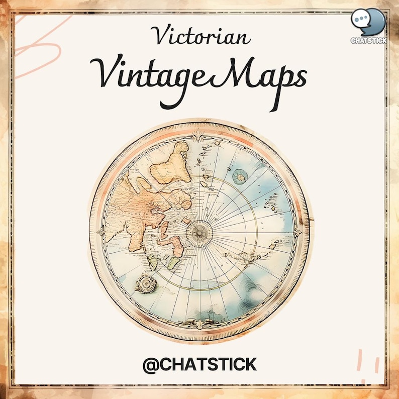 120 Vintage Map Clipart Pack - Printable Pngs | 3200x3200px, 300 DPI ...