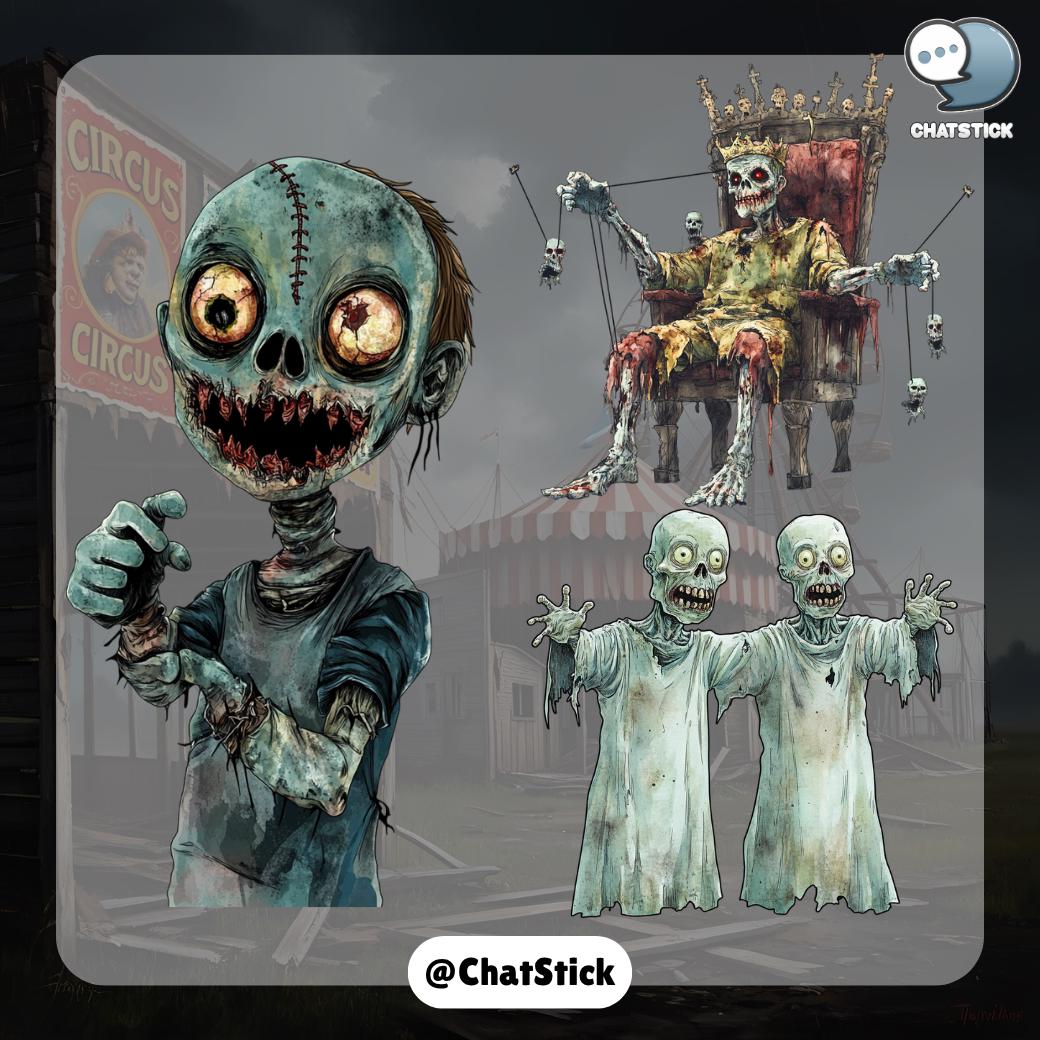 Gunstringer Puppet Zombie 160 Zombie Puppeteers Clipart Bundle | Creepy Zombie Puppet Masters PNG ...