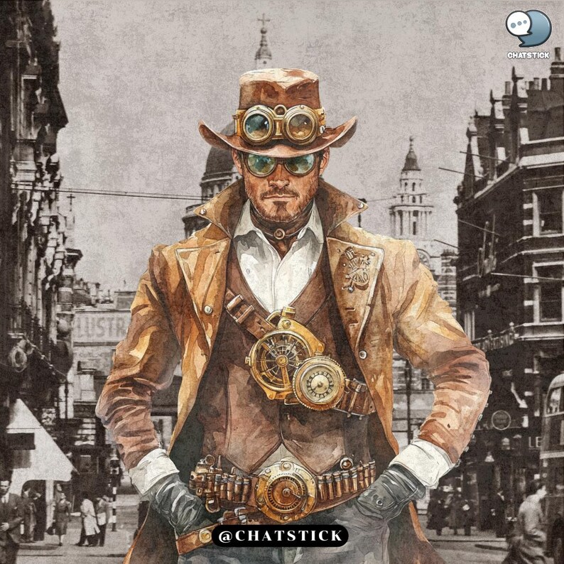 Steampunk Detective Stories Clipart Pack - 160 Sherlock Holmes ...