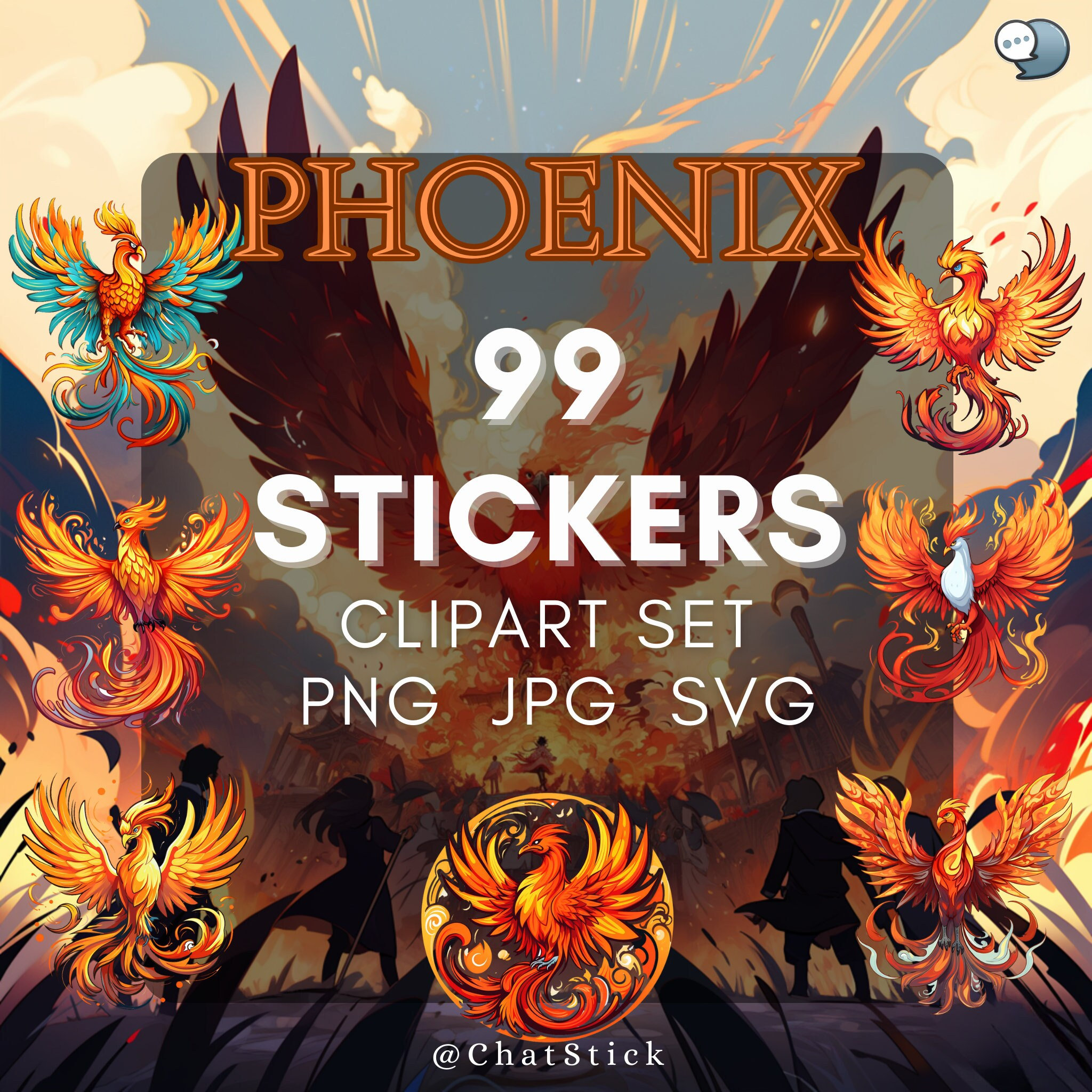 Firebird sticker - Etsy 日本