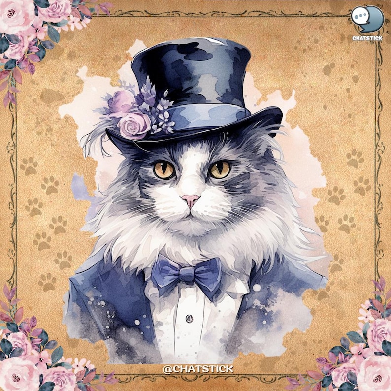 Victorian Pets Clipart Bundle - 150 Elegant Vintage Printable PNGs, 300 DPI Transparent Background for Crafts & Design