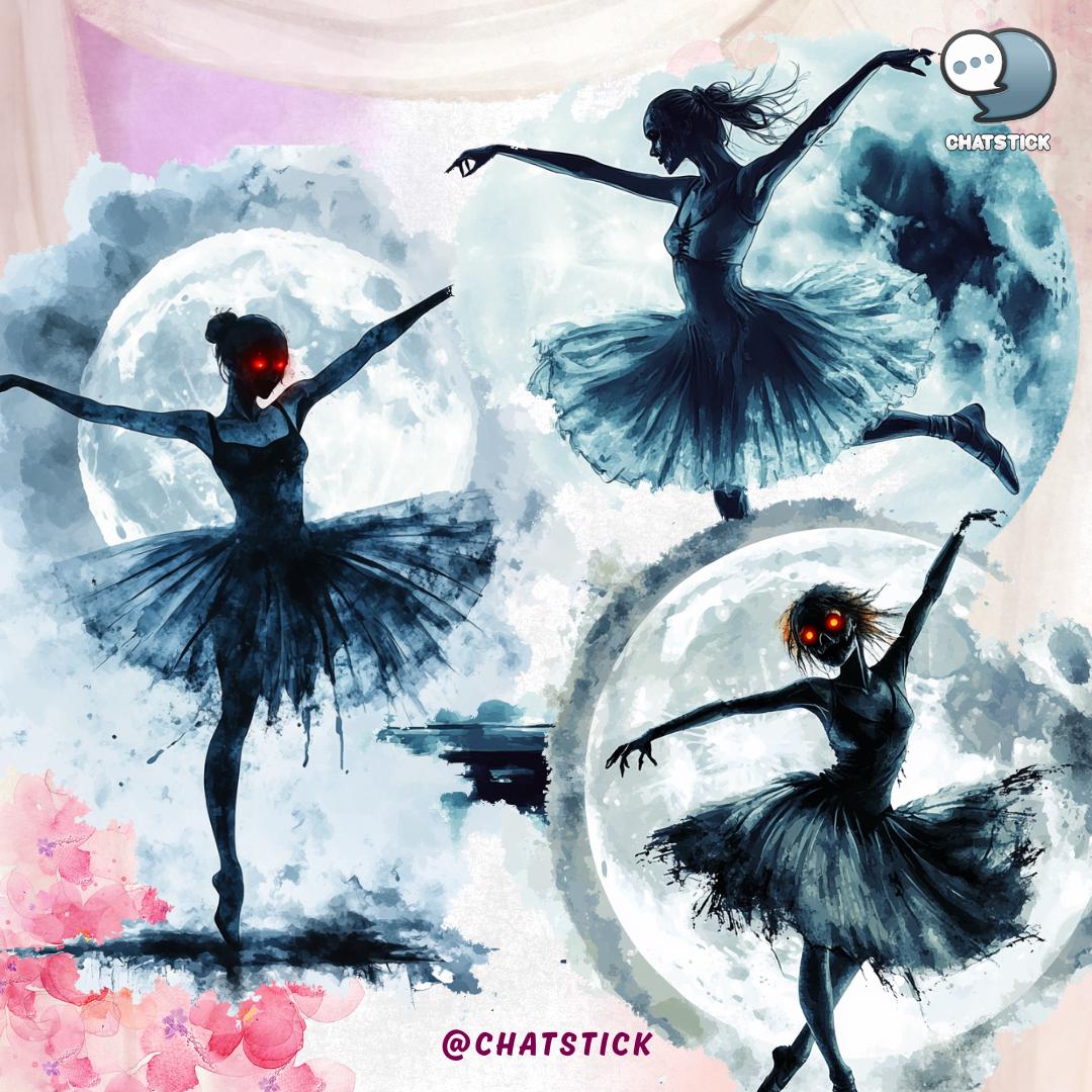 Zombie Ballerina Cliparts 160 Gothic Undead Ballet Dancers Pngs 300 DPI ...