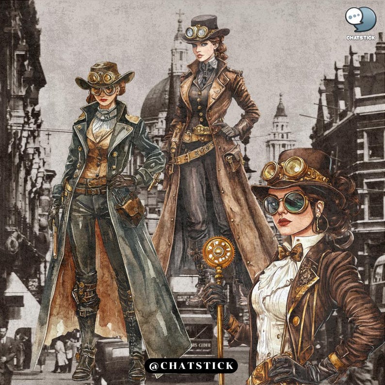Steampunk Detective Stories Clipart Pack - 160 Sherlock Holmes ...