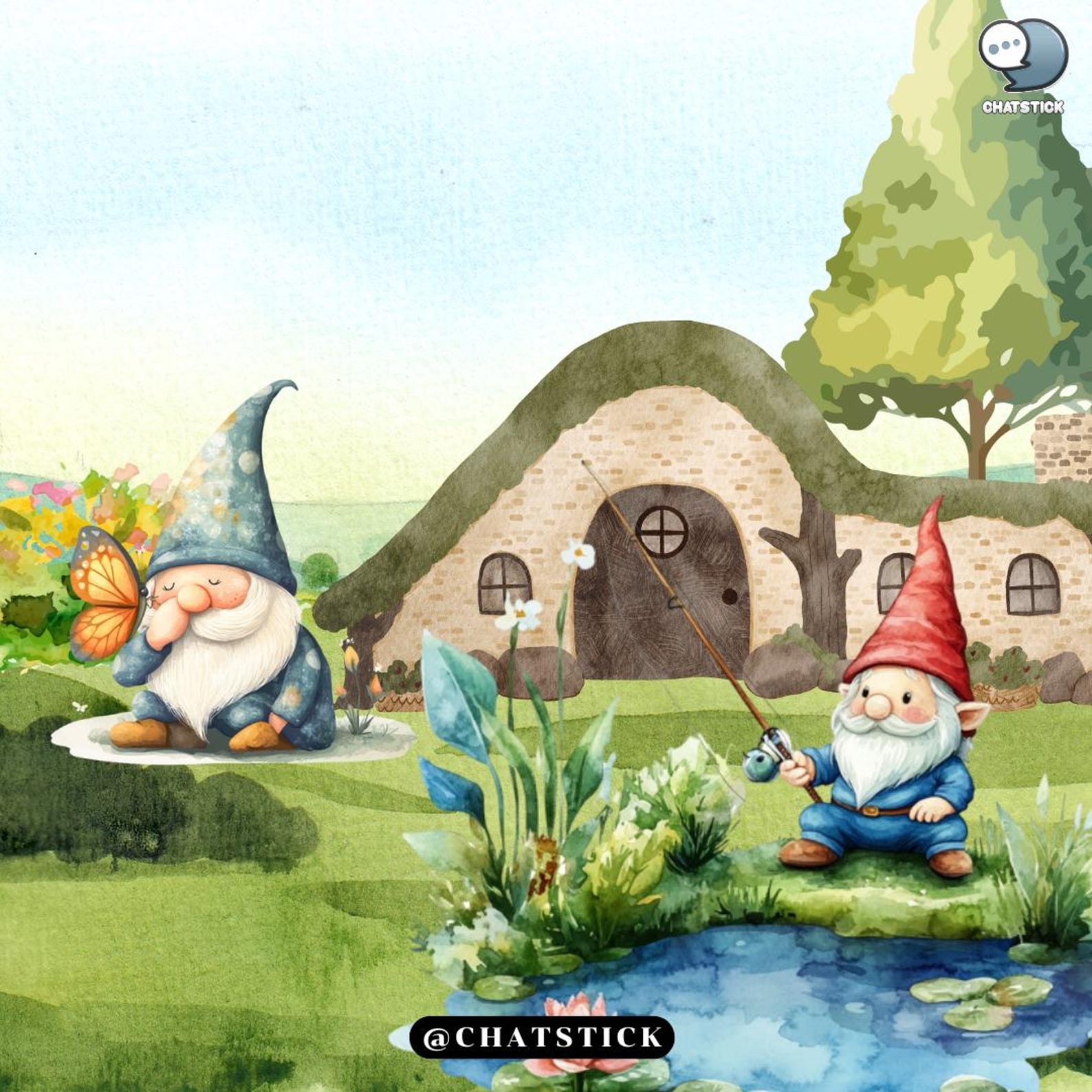 160 Garden Gnomes Clipart Bundle | Whimsical Gnome PNG Images | Cute ...