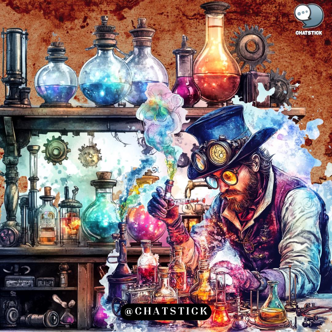 Steampunk Alchemists Digital Cliparts - 160 Intricate Scientist Designs ...