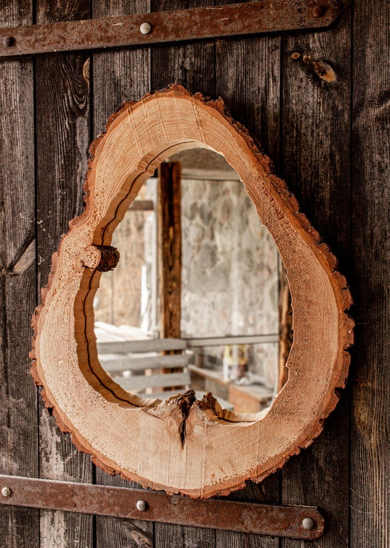 Live Edge Wood Mirror - Etsy