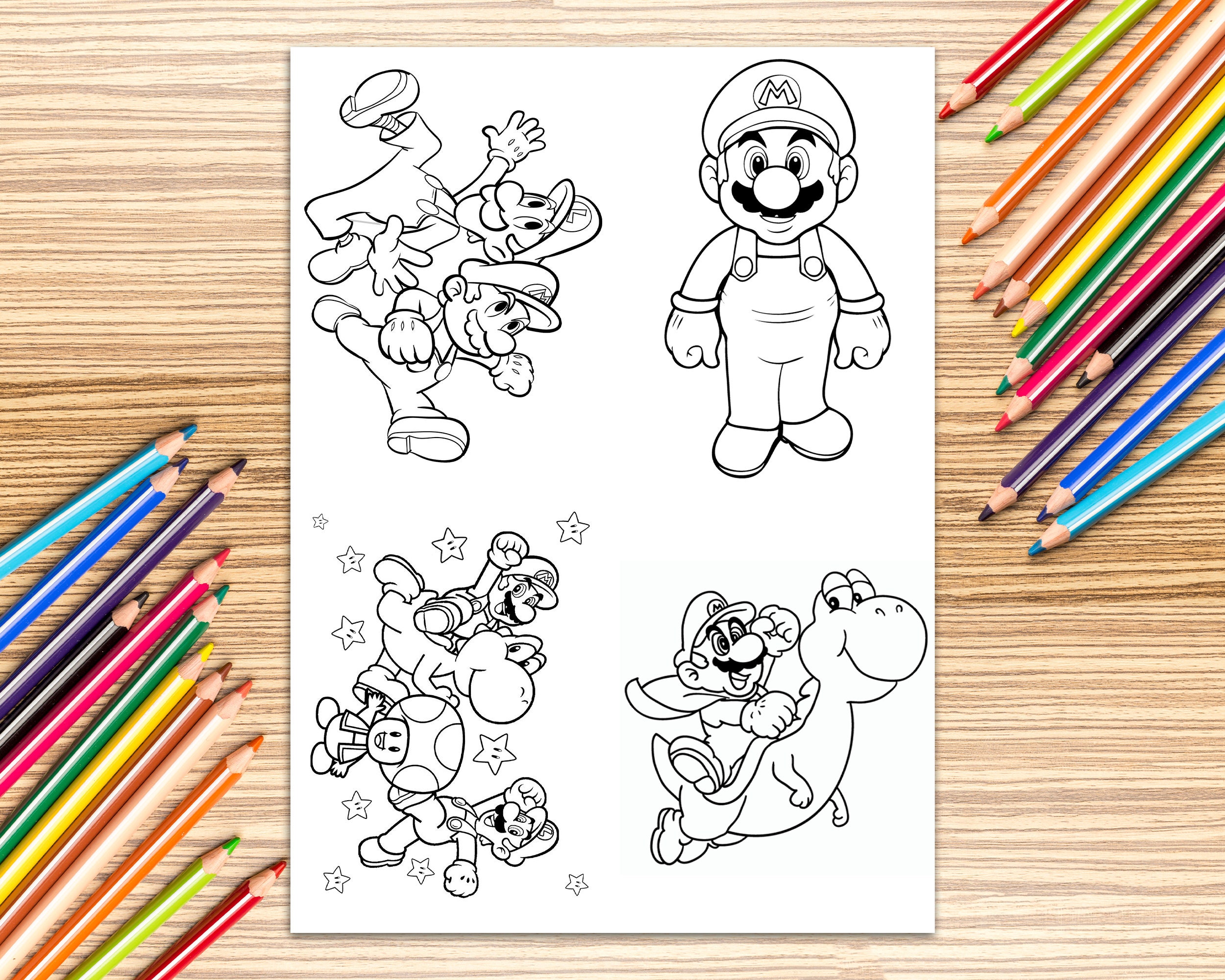 Printable Birthday Mario Party Coloring Pages Custom Personalized Mario ...