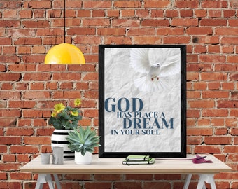 Motivate your dreams with this high-res, 300 dpi wall art featuring empowering quotes for women"