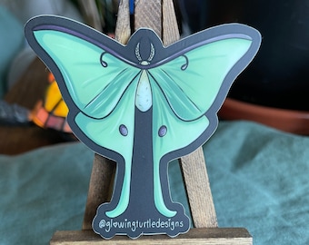 Luna Moth Vinyl Sticker