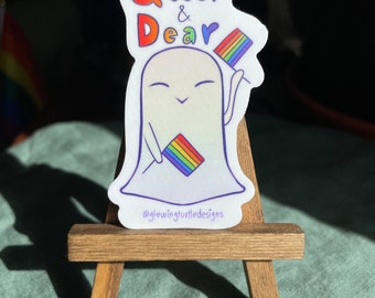 Queer and Dear Ghost Vinyl Sticker