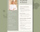 Modern CV template with photo | Canva resume Template | CV Template | Aesthetic Resume Template | Minimalistic resume
