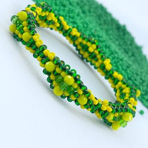 Ilde Orula / Orunmila | Santeria Yoruba spirituele bescherming armband | Groen en geel Eleke Orula | Afro-Cubaanse religieus