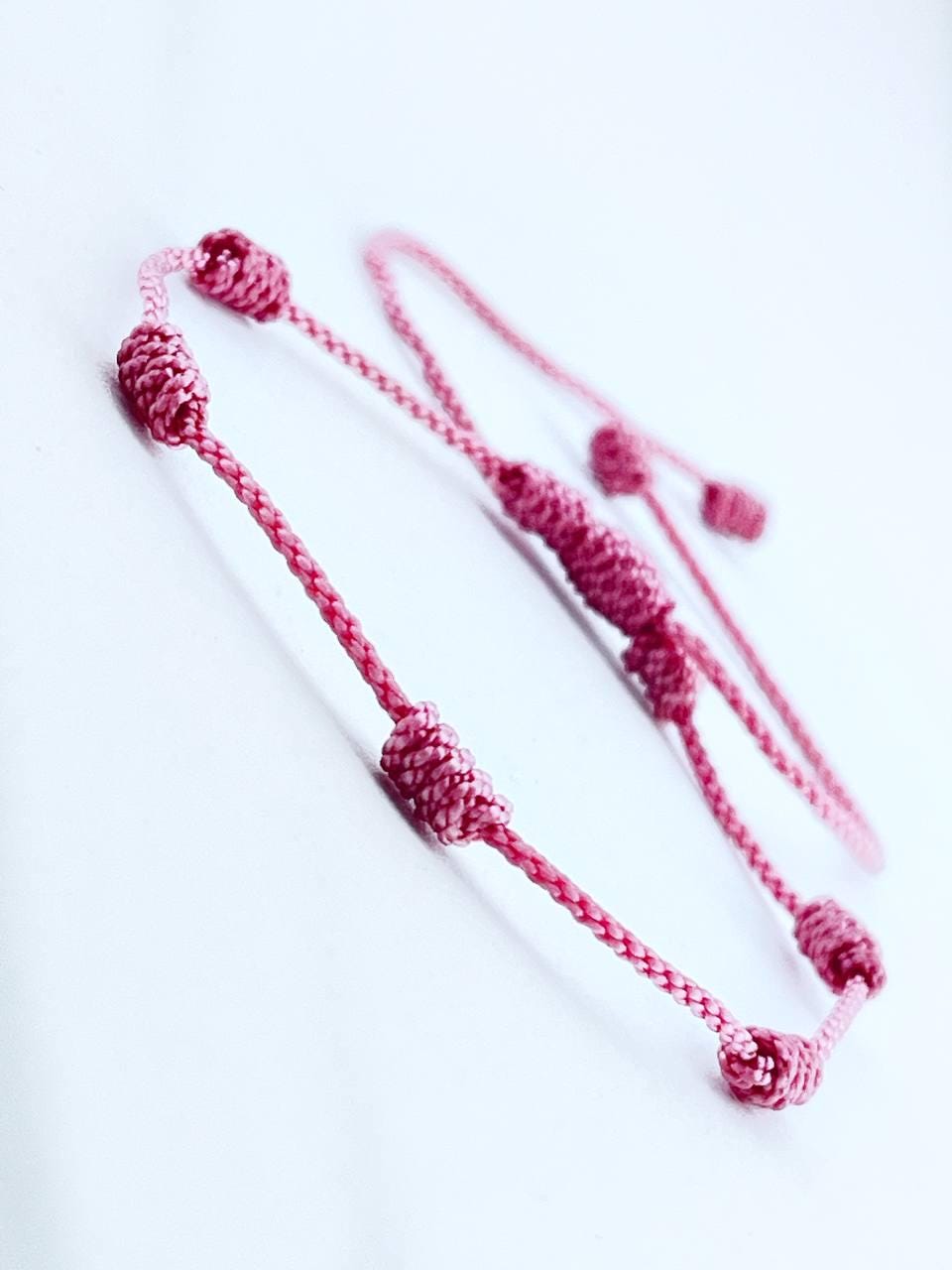 Bracciale 7 Nodi Giallo Contro Il Malocchio, Portafortuna In Nylon, Regolabile, Unisex