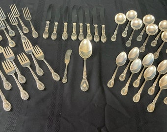 Frank M Whiting Sterling Silver Flatware for 8 42 pieces 45.3 oz without knives