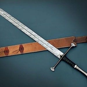 Espadas vikingas de acero de Damasco de mano, espadas listas para la batalla, espadas norteñas, regalos para papá, regalos para marido, regalos para novio, regalos para hombres Damascus Sword