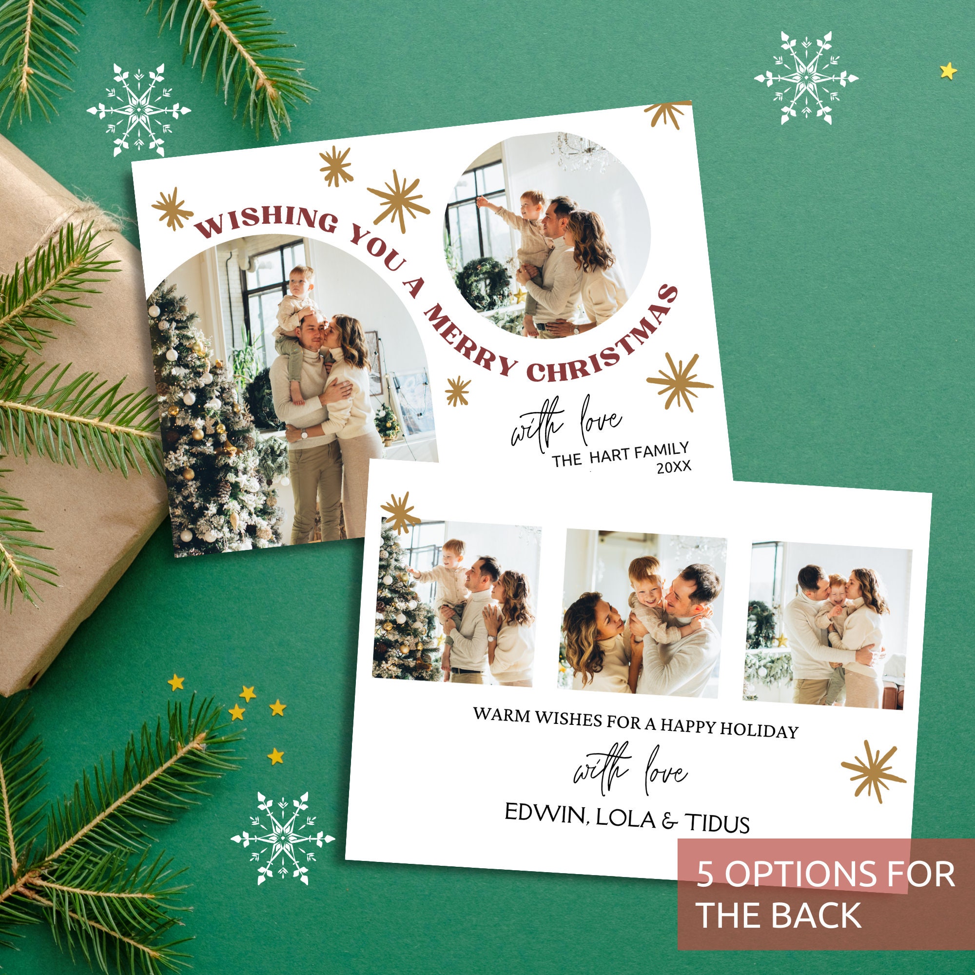 Christmas Card Template Custom Photo Christmas Card Canva Editable ...