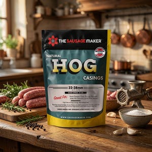 Natural Hog Home Pack Sausage Casings, 32-38mm for 25 lbs. of Sausage
