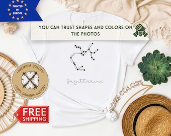 Zodiac sign shirt/ sagittarius /constellation shirt / sacred geometry shirt / esoteric art / Vegan shirt