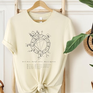 Zodiac shirt / natal chart / astrology shirt/ sacred geometry shirt / astrology chart / esoteric art / vegan shirt